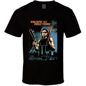 Escape From New York Action Movie Black Graphic T-Shirt